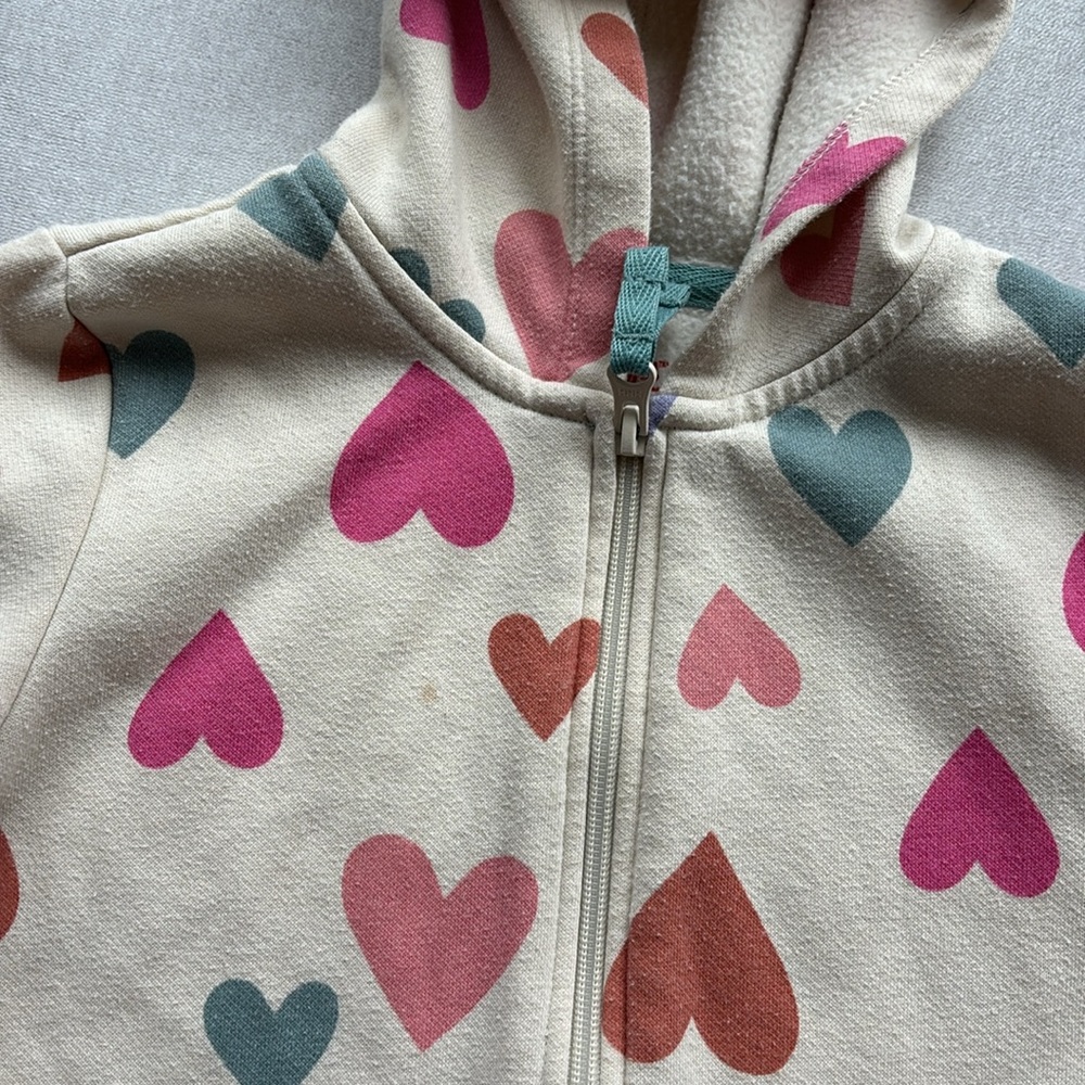 Cat & Jack cream zip up fleece - Picture 3 of 9